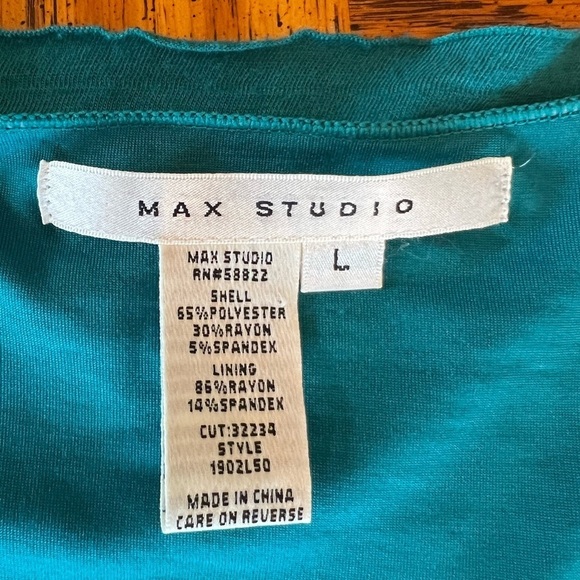 Max Studio Green Ruffle Dress size L - Picture 8 of 8